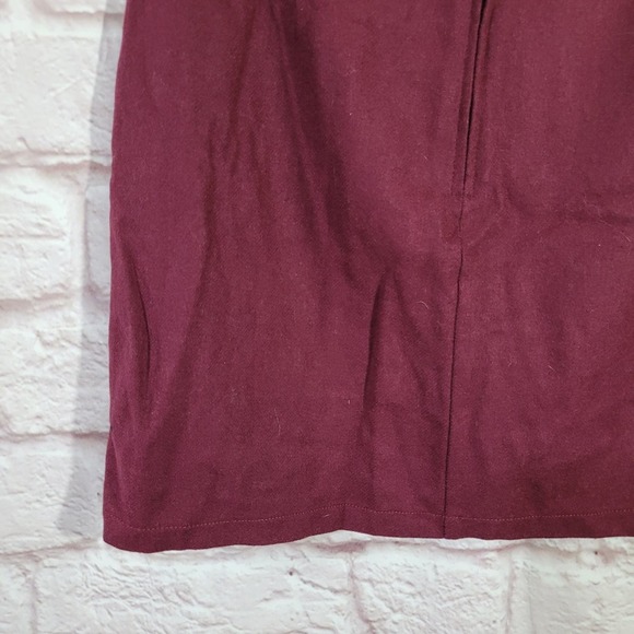 Modcloth Burgundy Red Wool Pocketed Mini Skirt - Picture 7 of 12